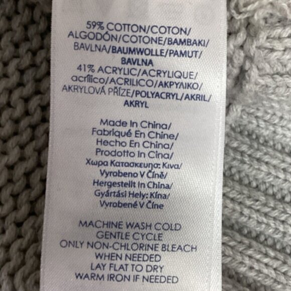 Chaps Fair Isle Full-Zip Mock-neck Sweater Sz Petite M #291T - Picture 9 of 9